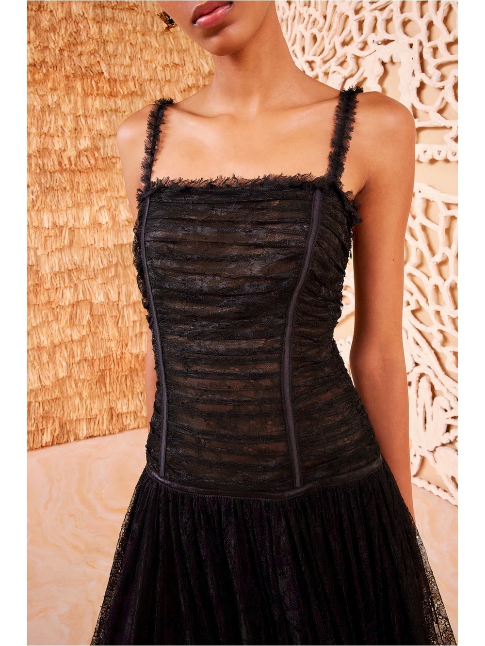 NWT Ulla Johnson Midi Lace Sleeveless Florelle Black Dress - Picture 3 of 7